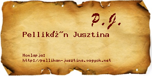 Pellikán Jusztina névjegykártya
